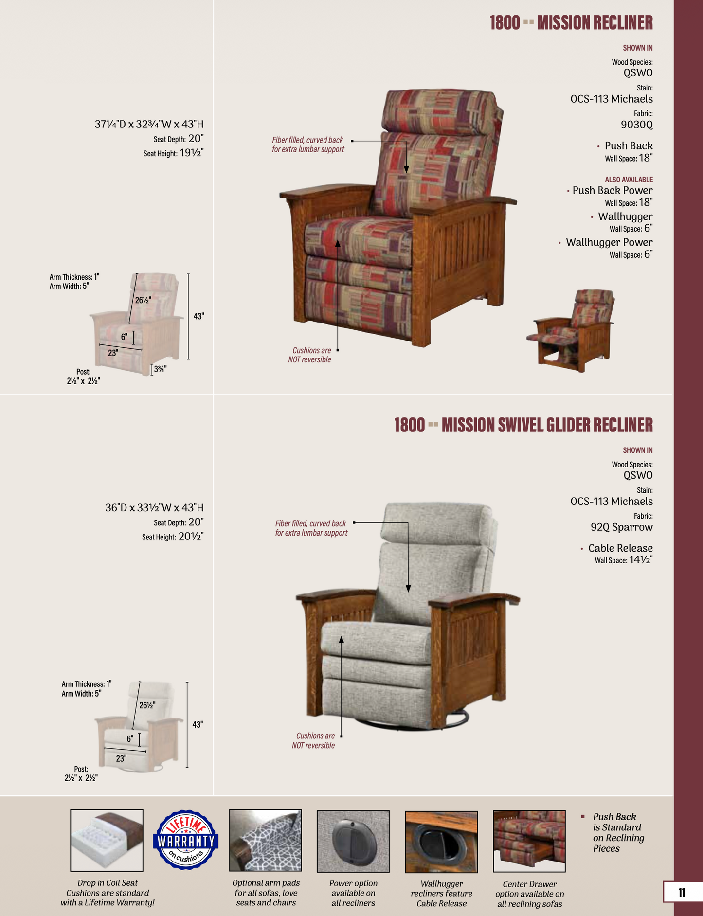 Mission Swivel Glider Recliner