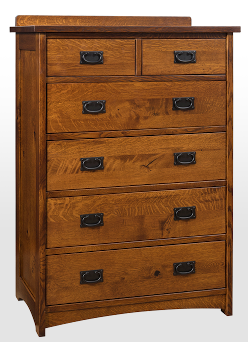 Mission Retreat 6 Drawer Chest of Drawers - 34”W