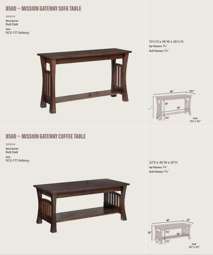 Mission Gateway Sofa Table