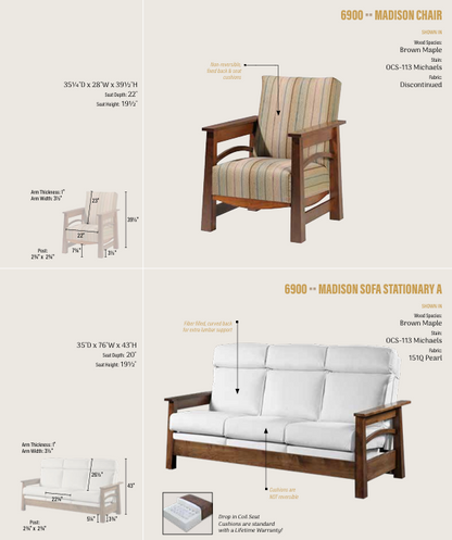 Madison Sofa, Stationary A