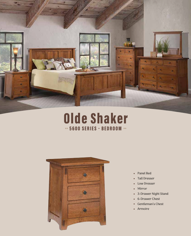Olde Shaker Tall 60" Dresser