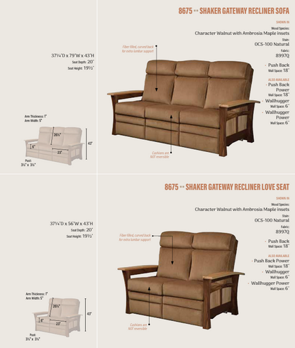 Shaker GatewayLove Seat, Stationary A