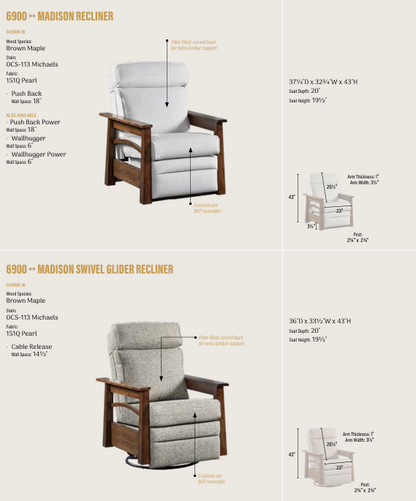 Madison Swivel Glider Recliner