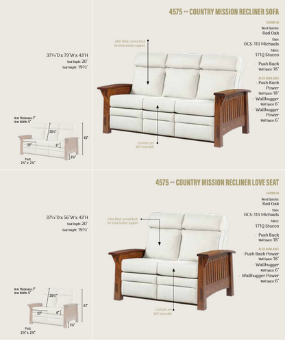 Country Mission Recliner Sofa