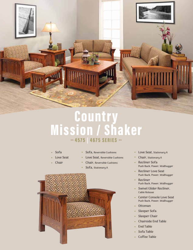 Country Mission Square Coffee Table