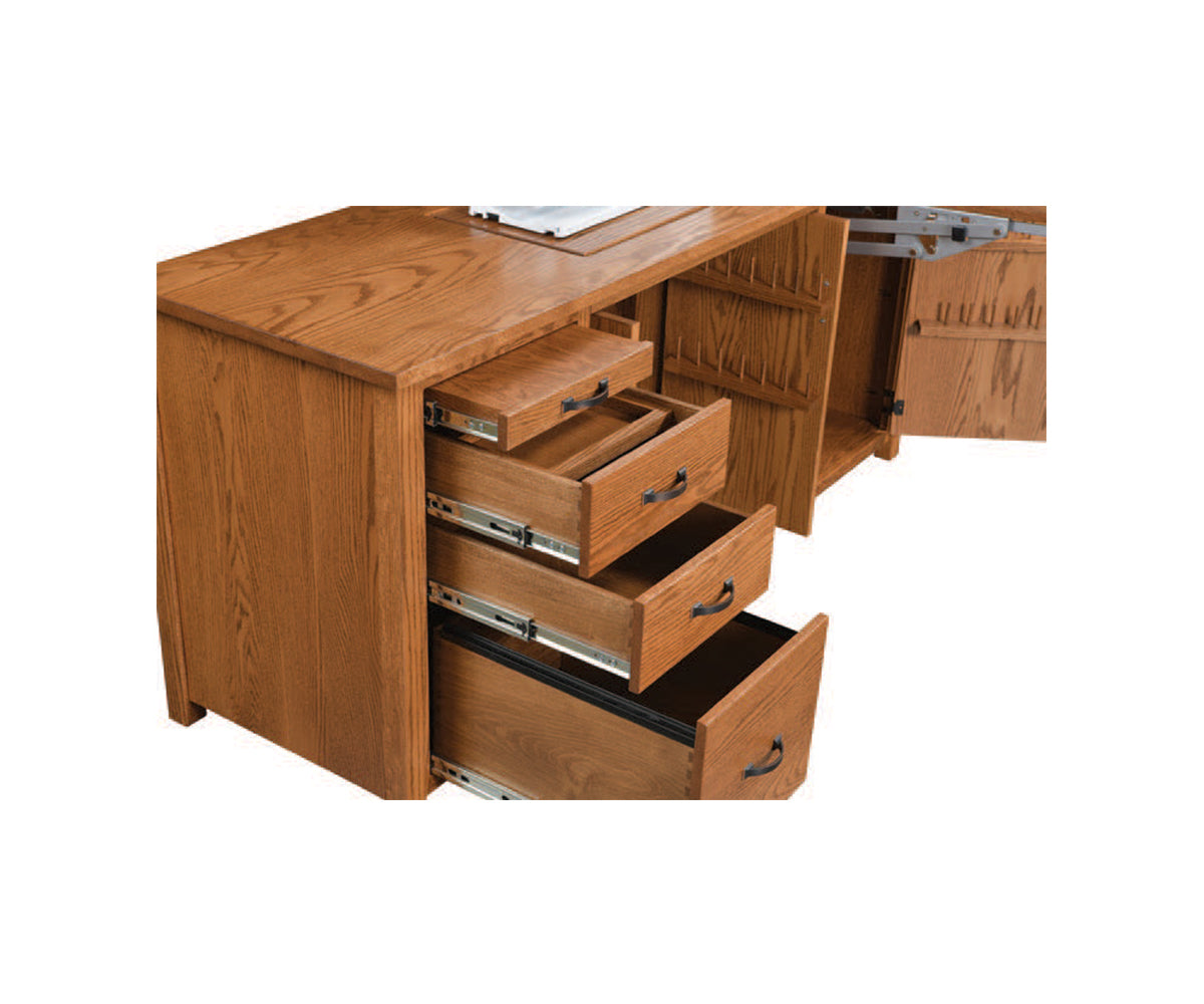 Sewing Cabinet with Serger Lift