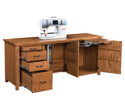 Sewing Cabinet with Serger Lift