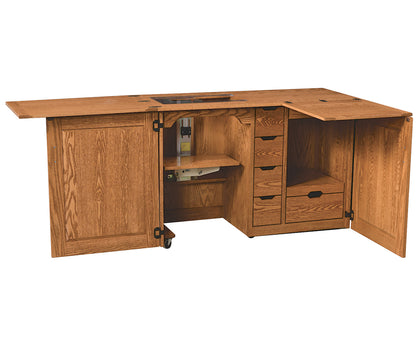 Sewing Cabinet with Serger Pullout