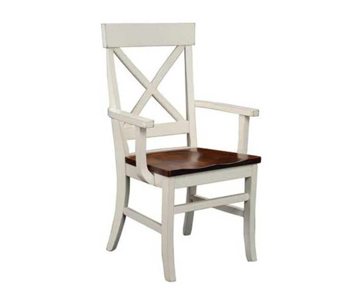Single X-Back Arm Chair