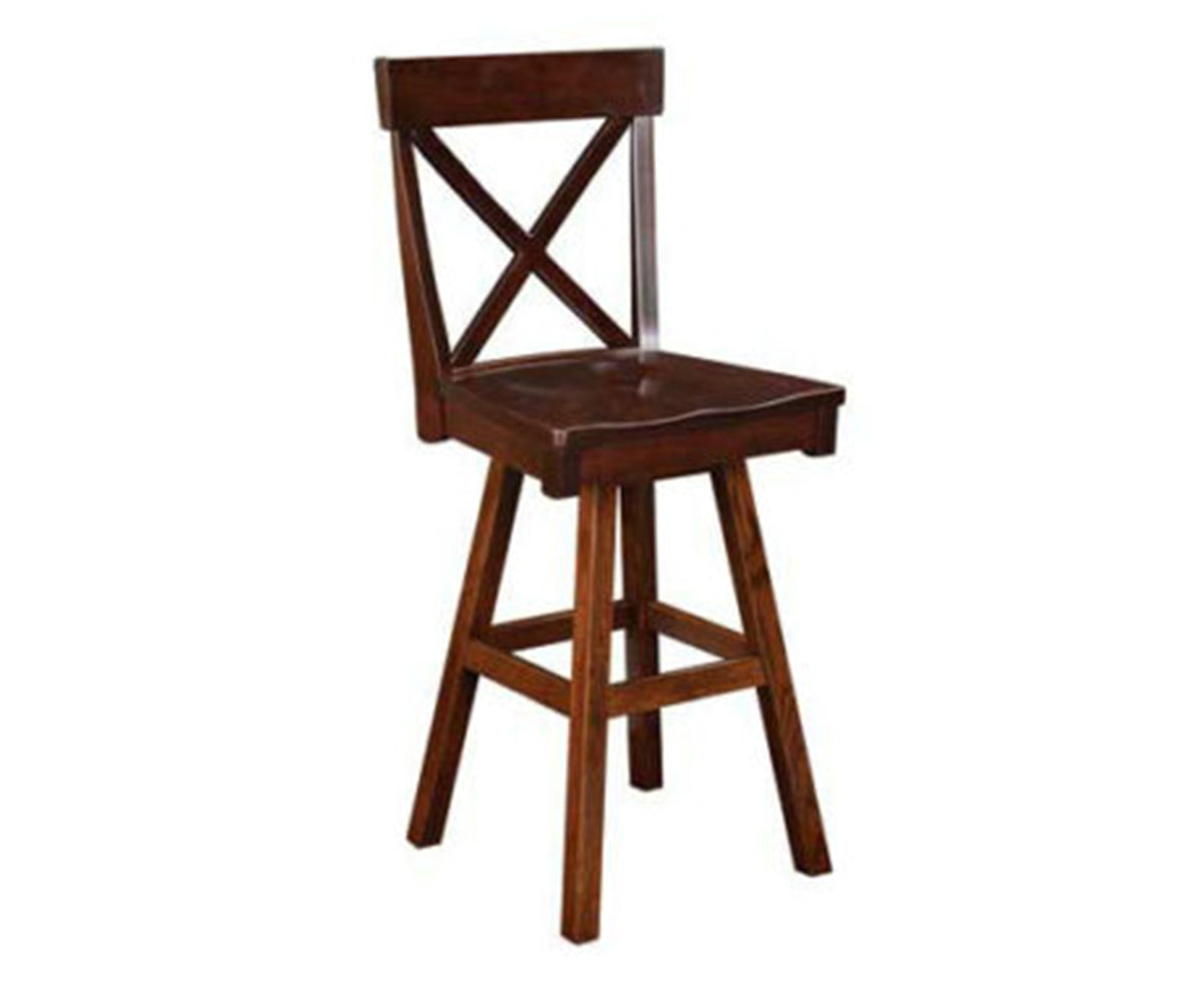 Single X-Back Swivel Bar Stool