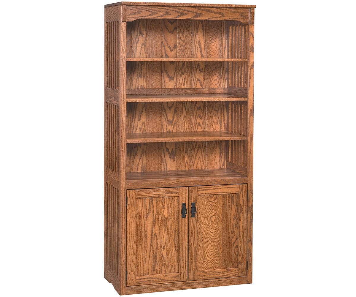 Spindle Bookcase with Doors