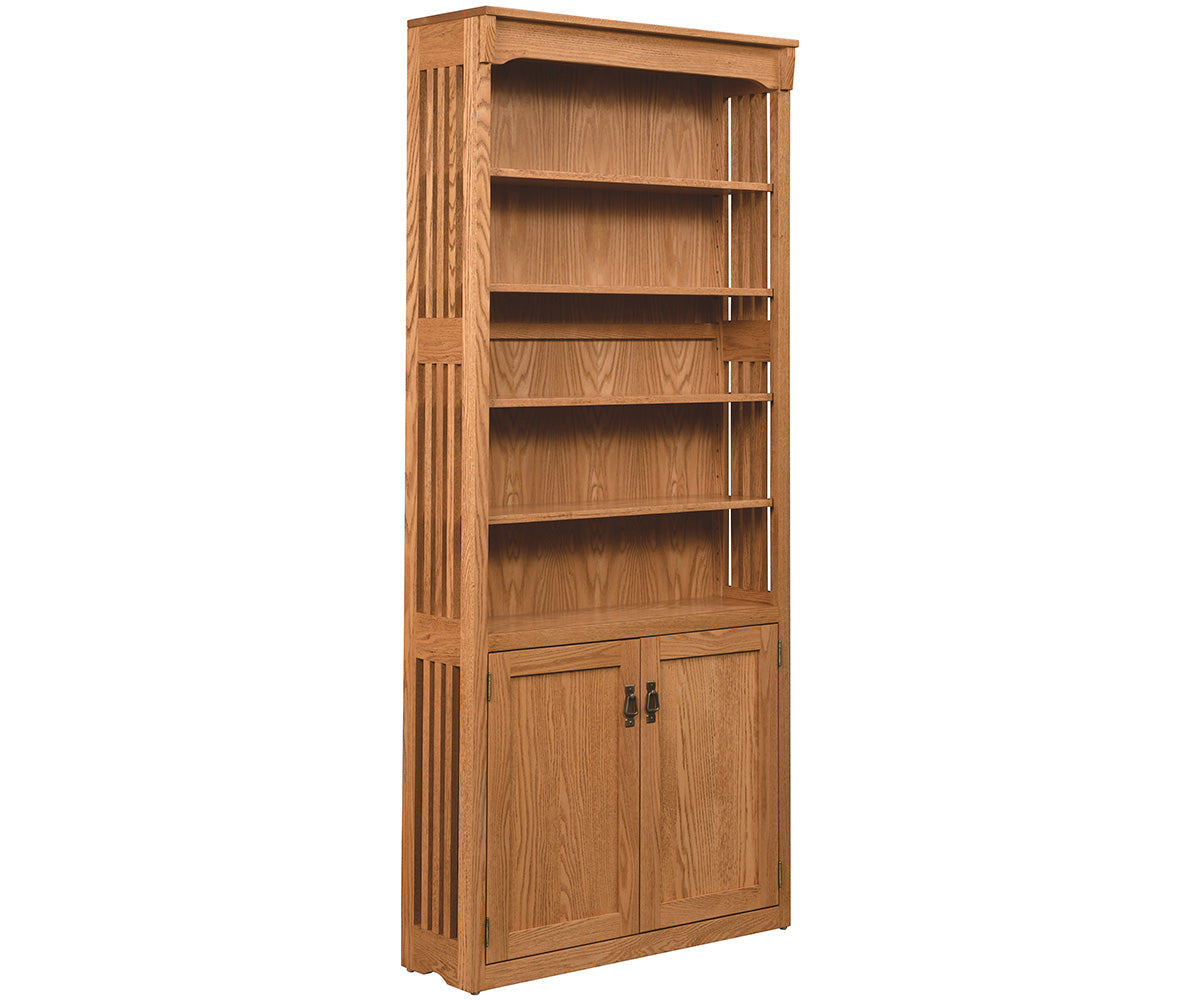 Spindle Bookcase with Doors