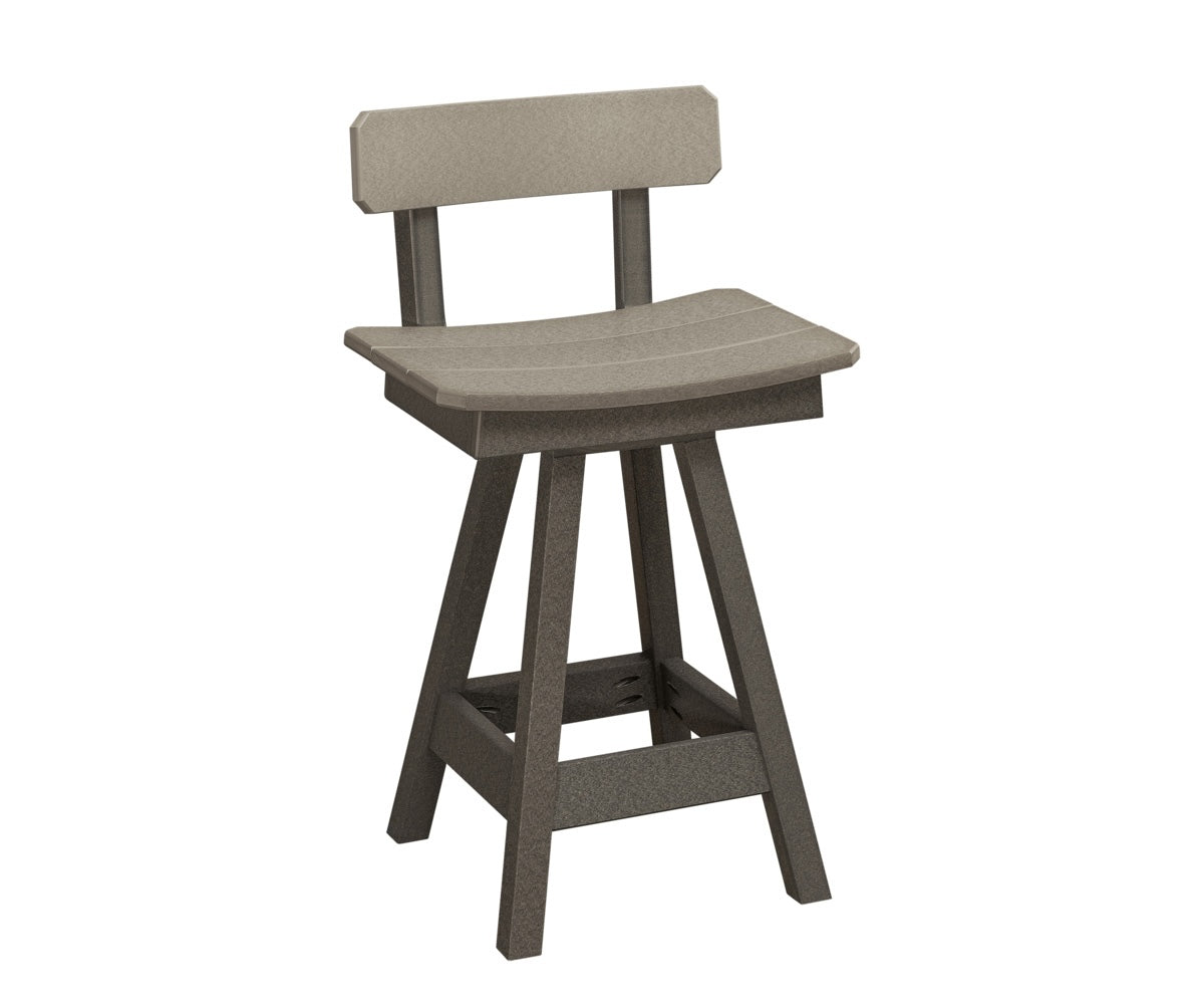 Poly Swivel Bar Stool 24" Counter Height