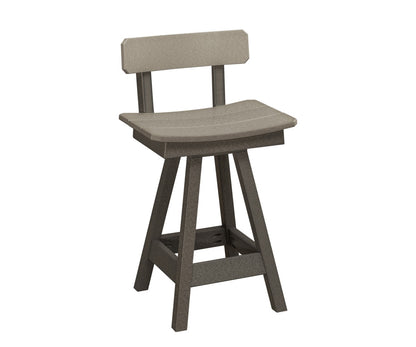 Poly Swivel Bar Stool 24" Counter Height