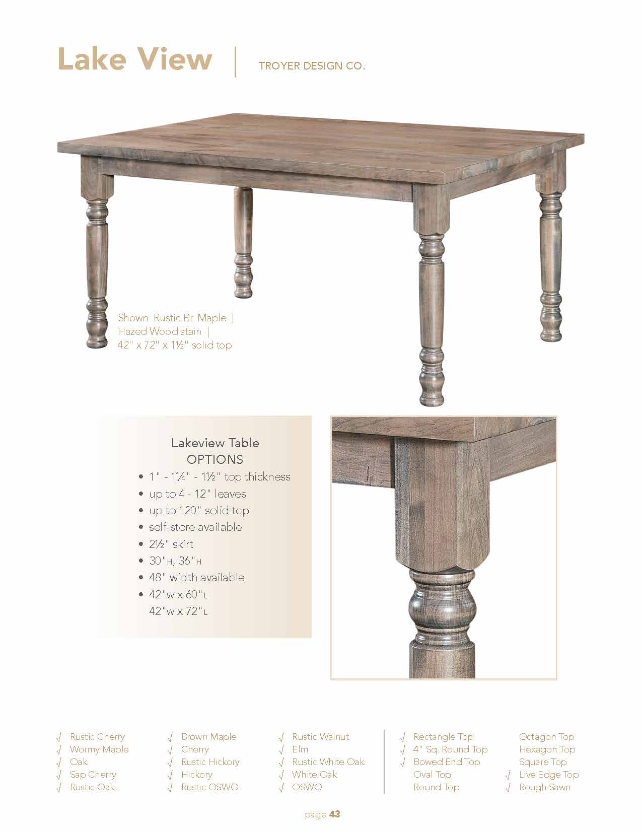 Lake View Table
