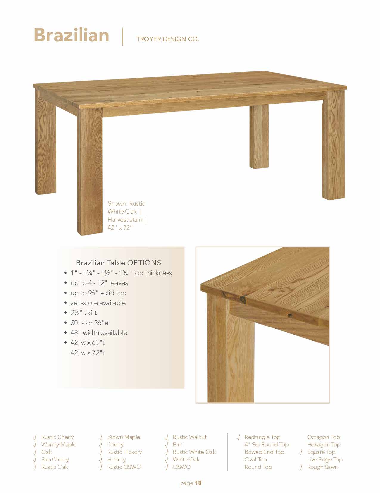 Brazilian Table