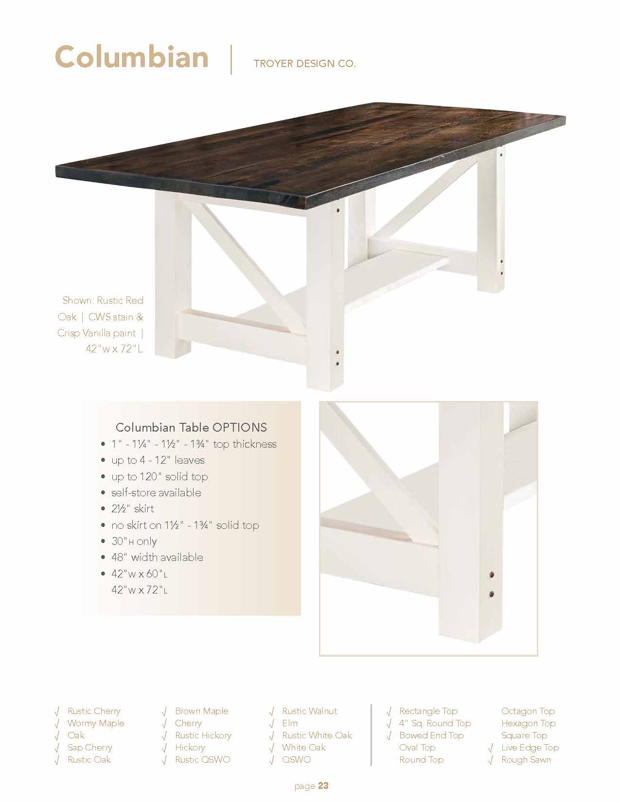 Columbian Table