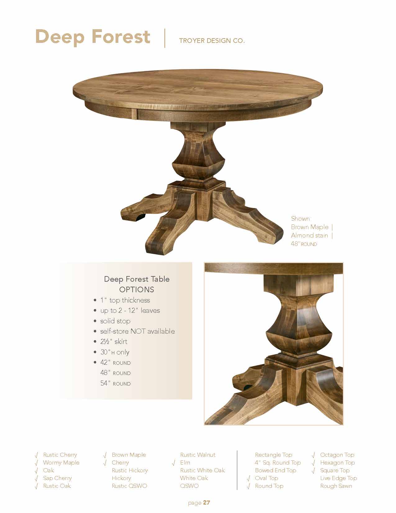 Deep Forest Table