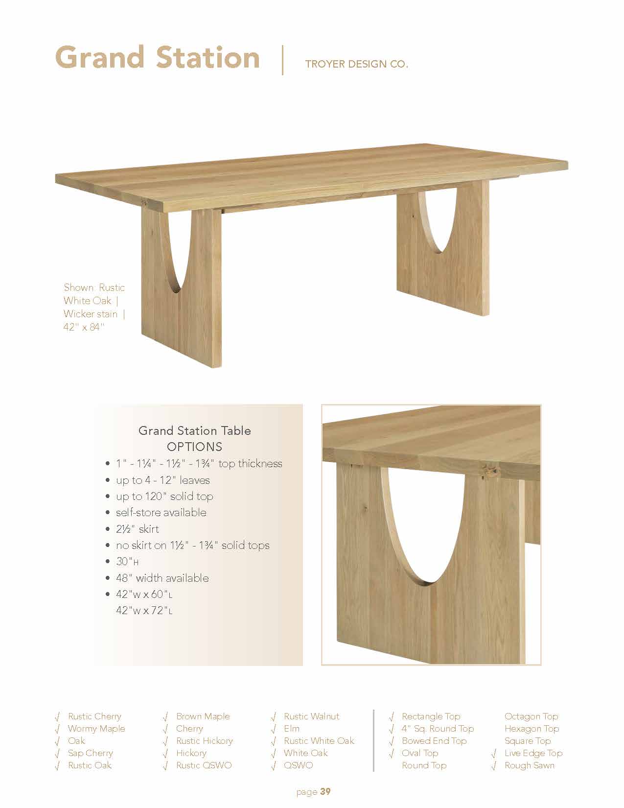 Grand Station Table