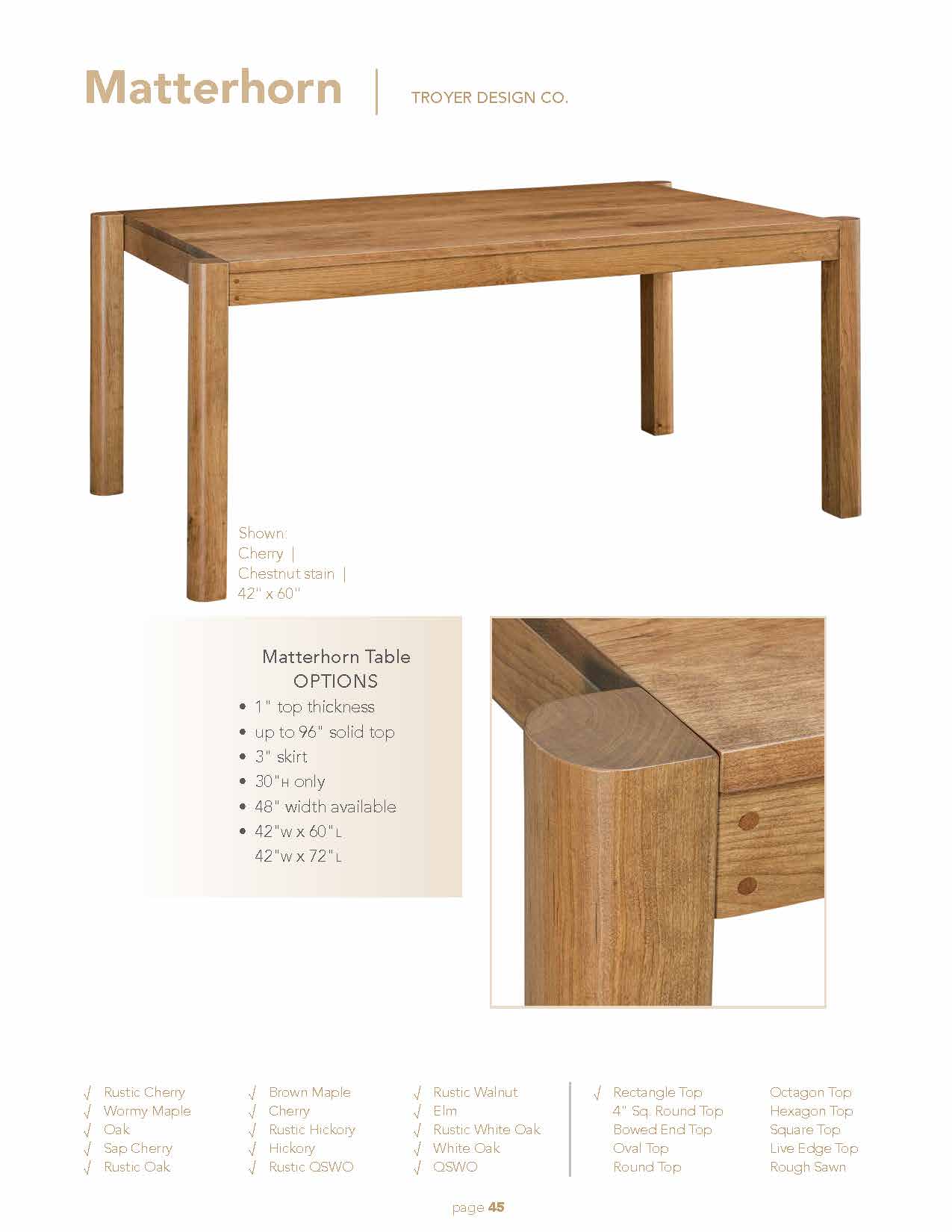 Matterhorn Table