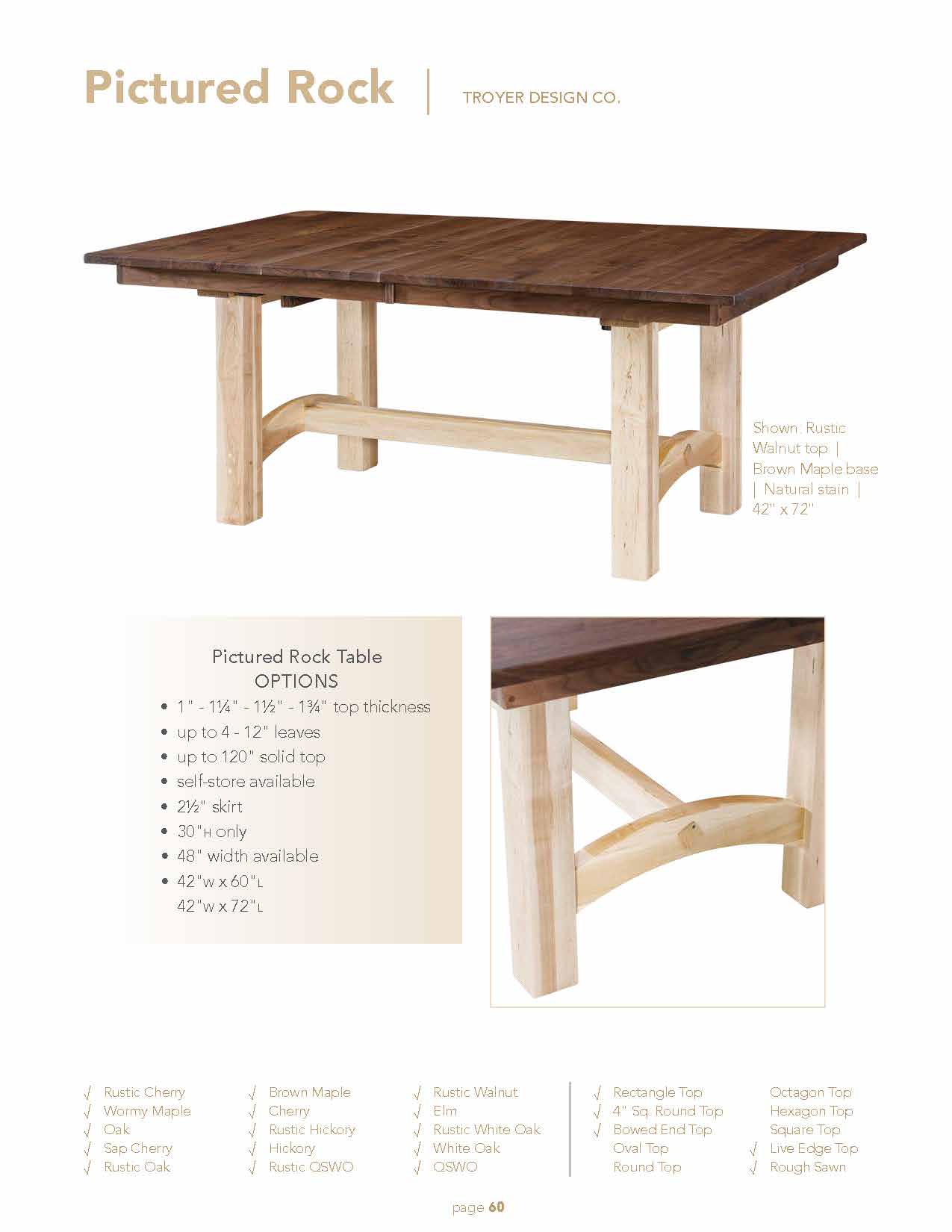 Pictured Rock Table