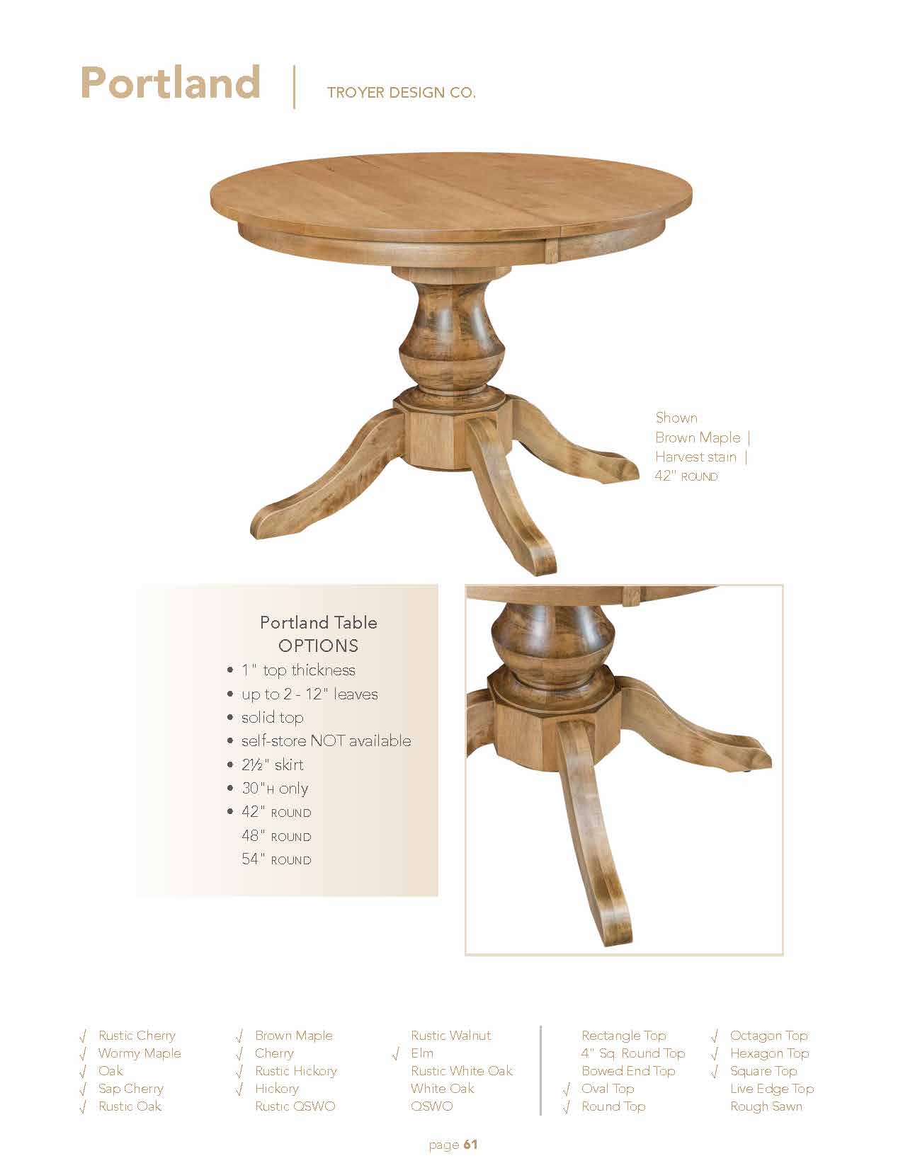 Portland Table