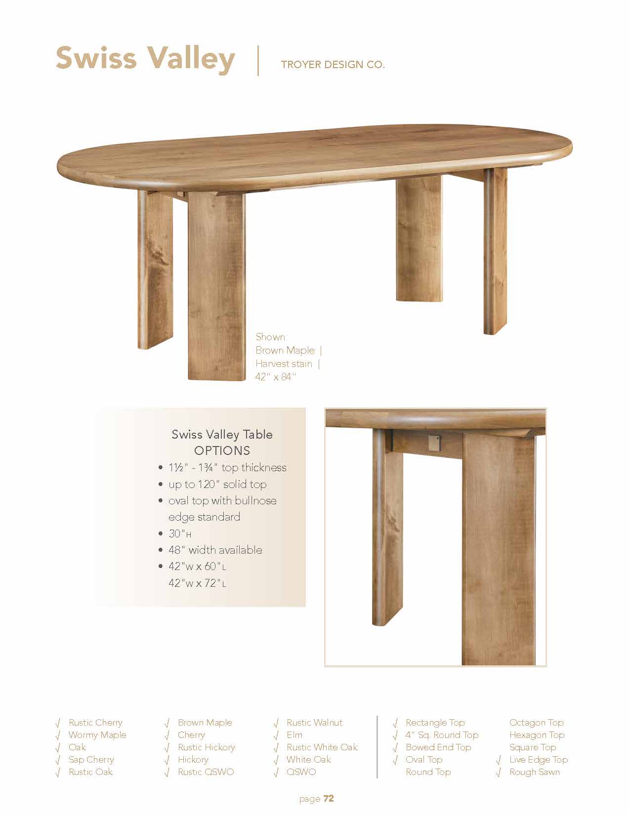 Swiss Valley Table