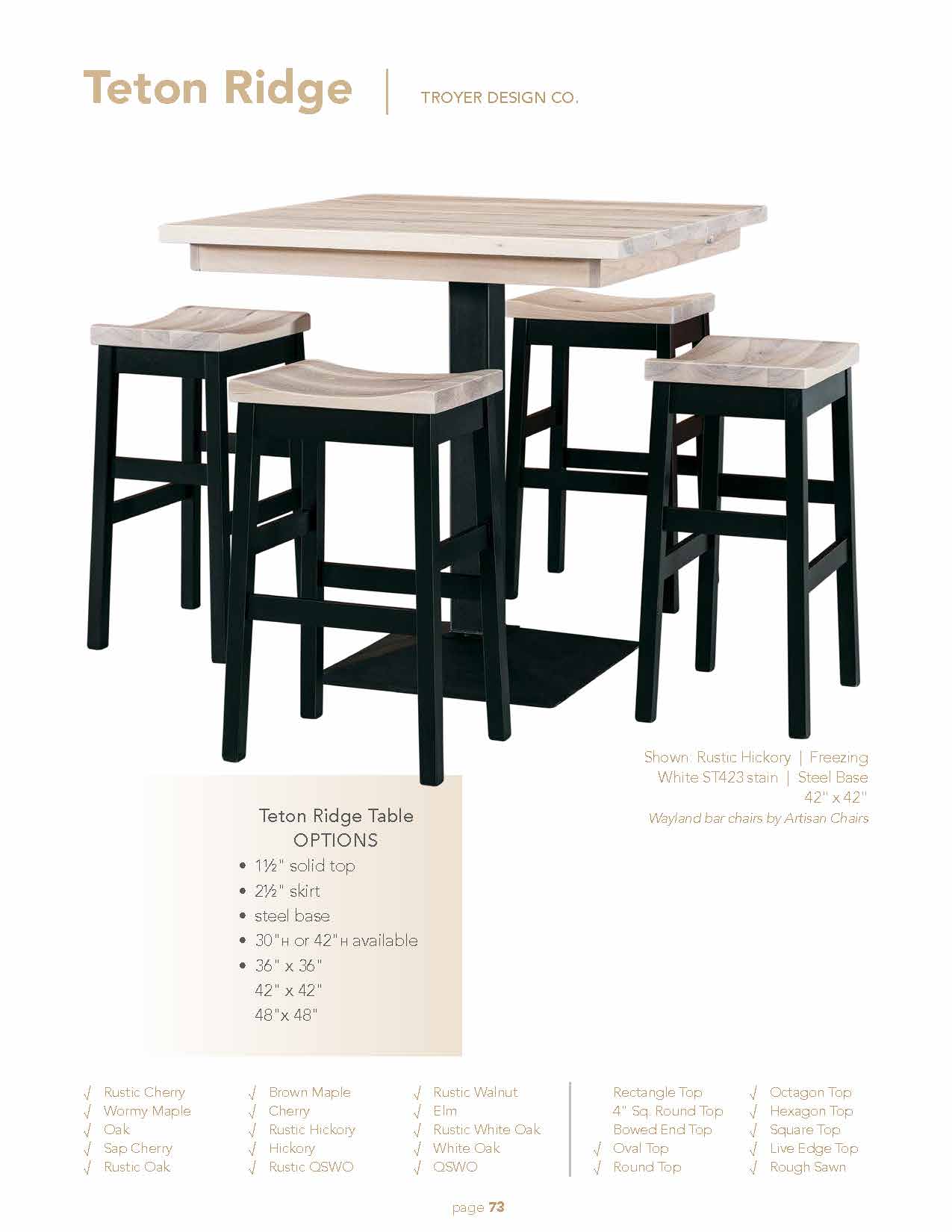 Teton Ridge Table