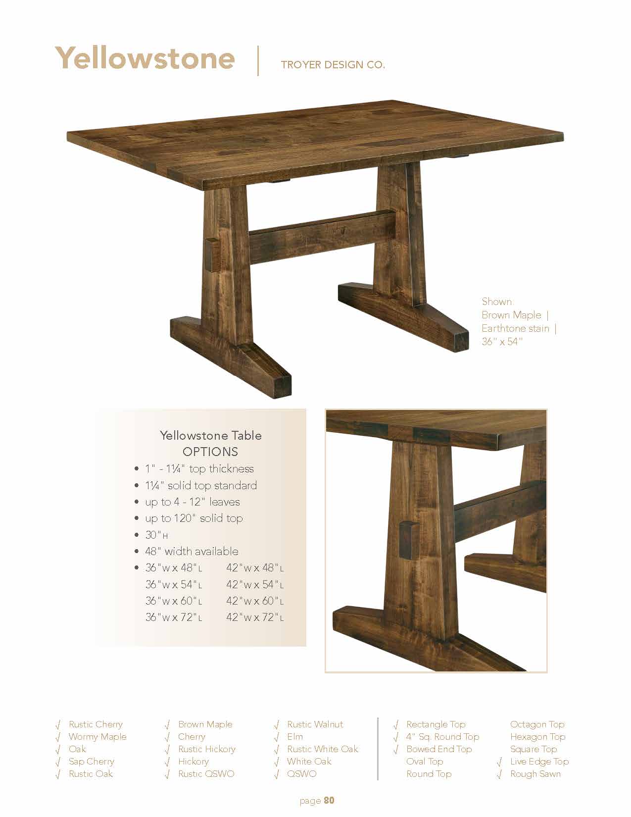 Yellowstone Table