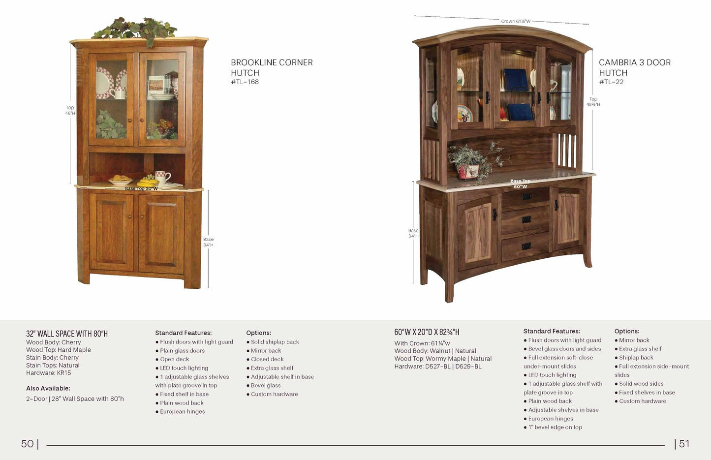 Cambria 3 Door Hutch