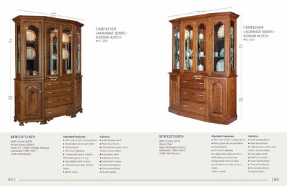 Cantilever Lagrange Series - 4 Door Hutch – 64" W