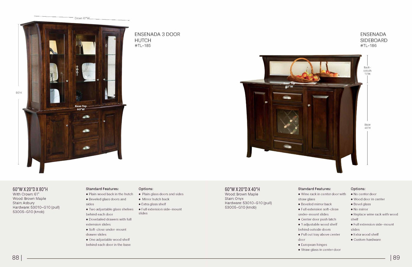 Ensenada 3 Door Hutch