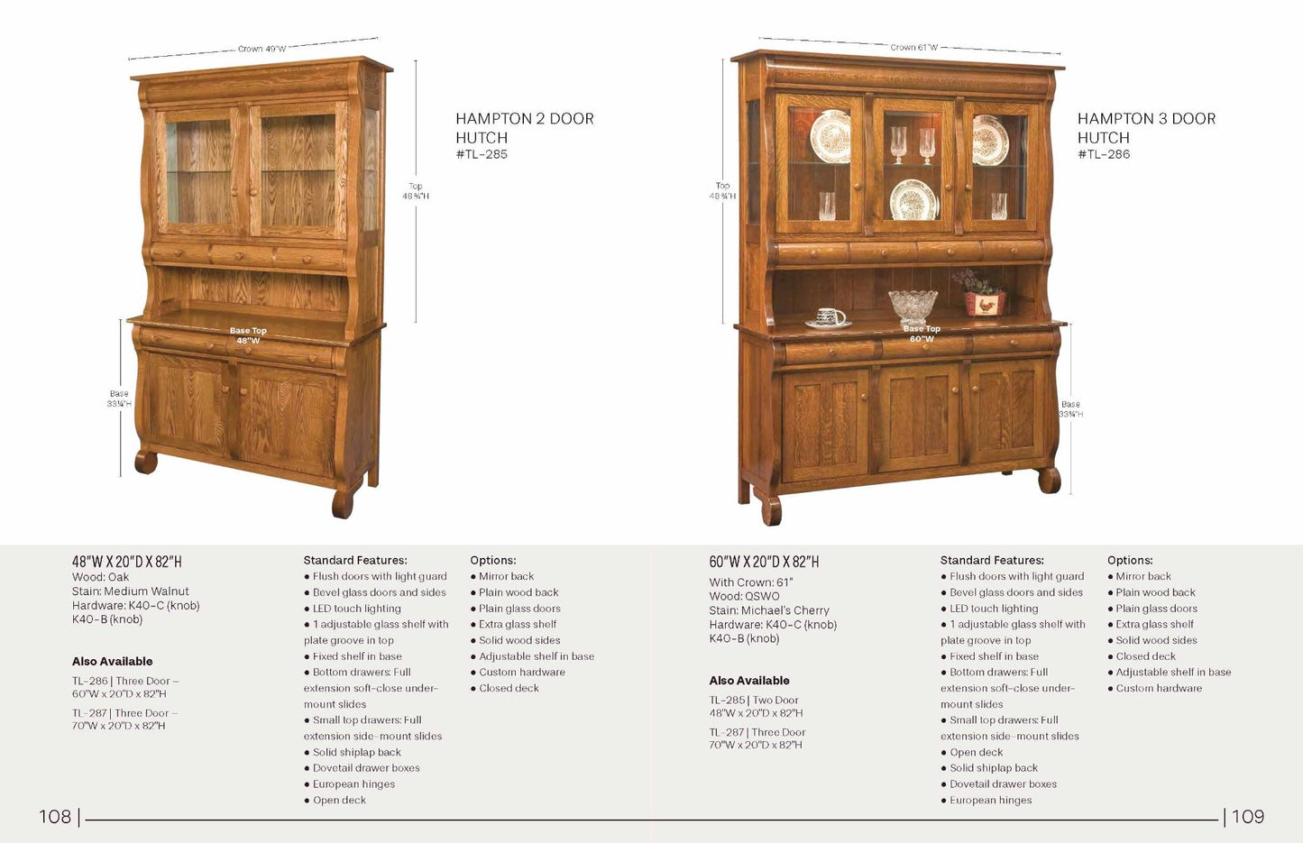 Hampton 2 Door Hutch