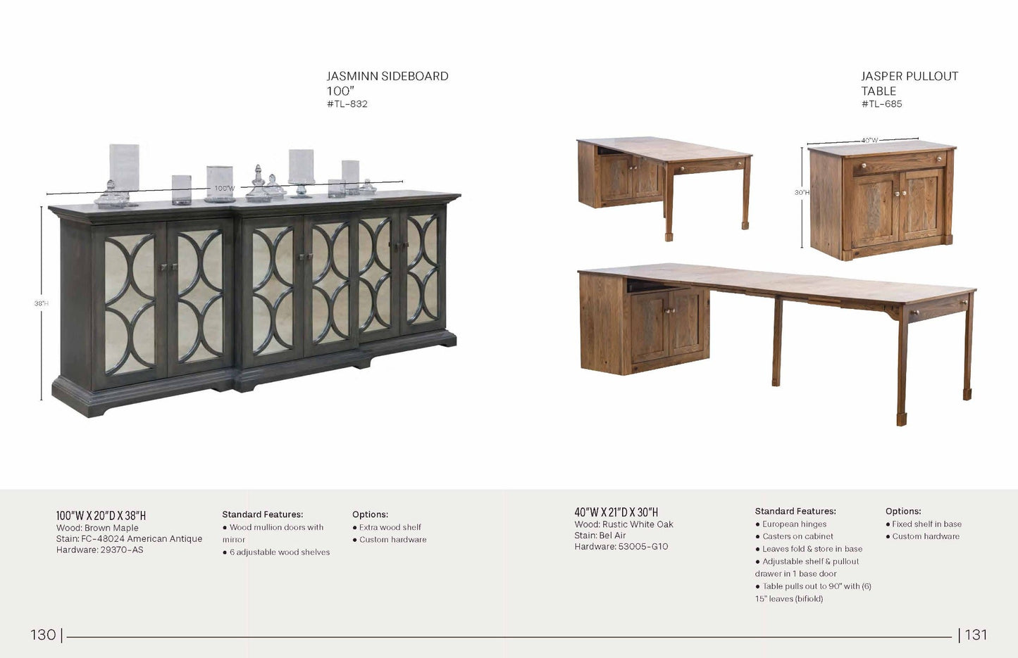Jasper Pullout Table