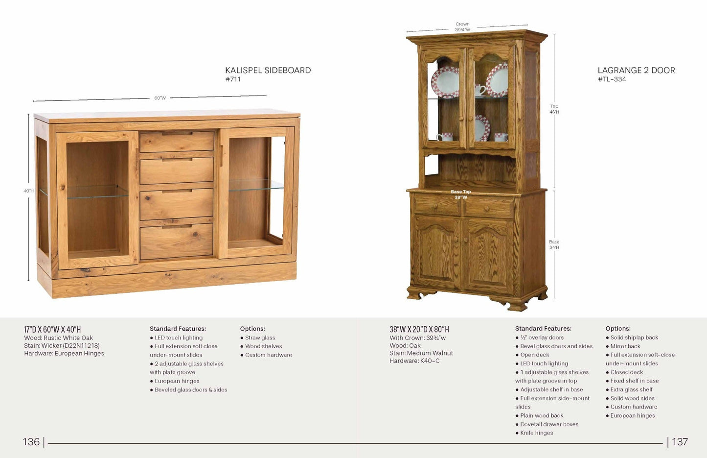 Lagrange 2 Door Hutch – 38"W