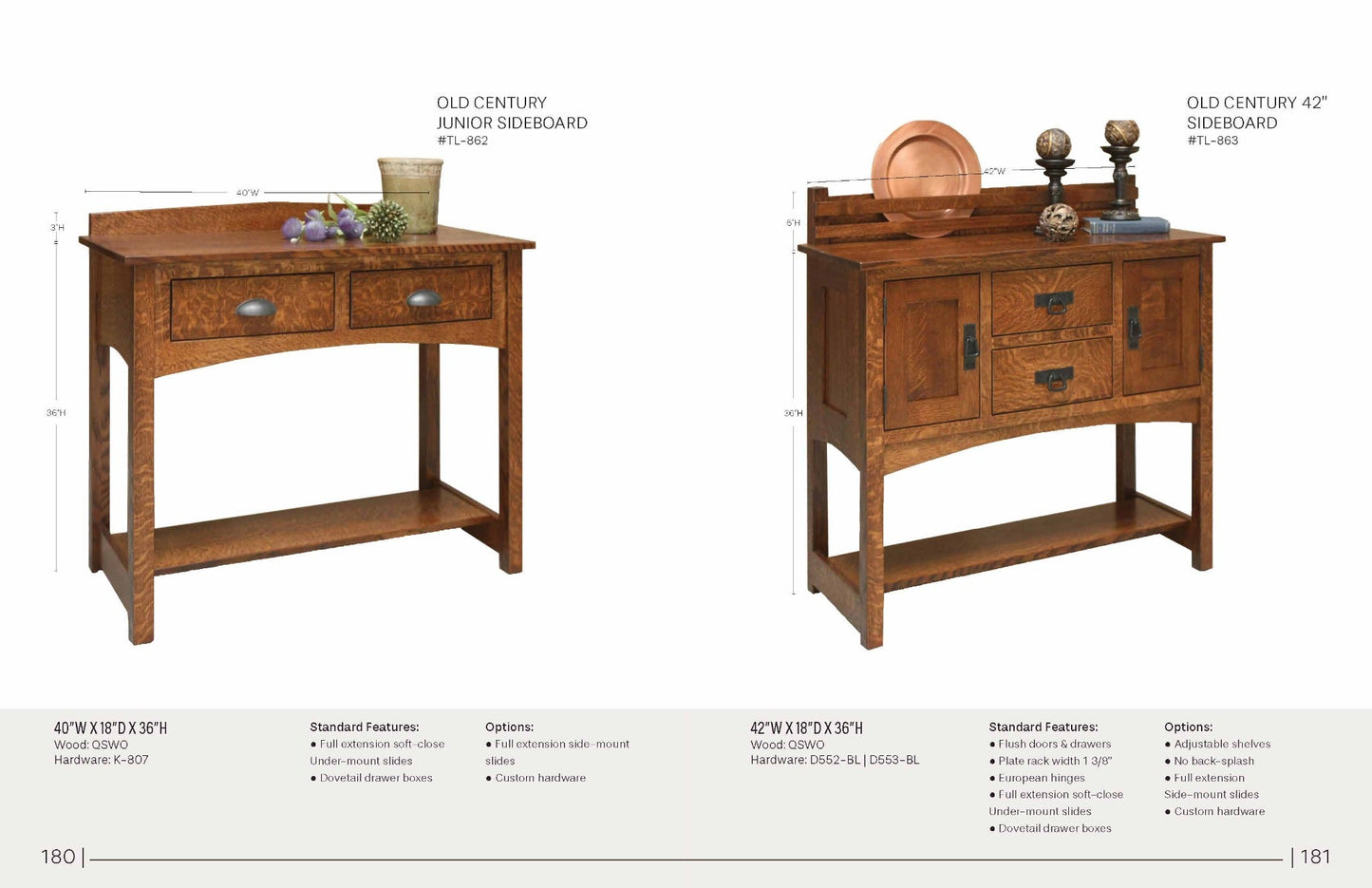 OLD Century 42” Sideboard