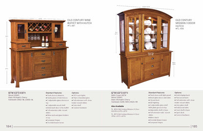 OLD Century Wine Buffet With Hutch