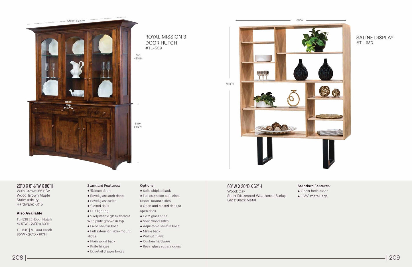 Saline Display Bookcase