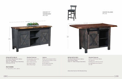 Xavier 72” Sideboard With Sliding Doors