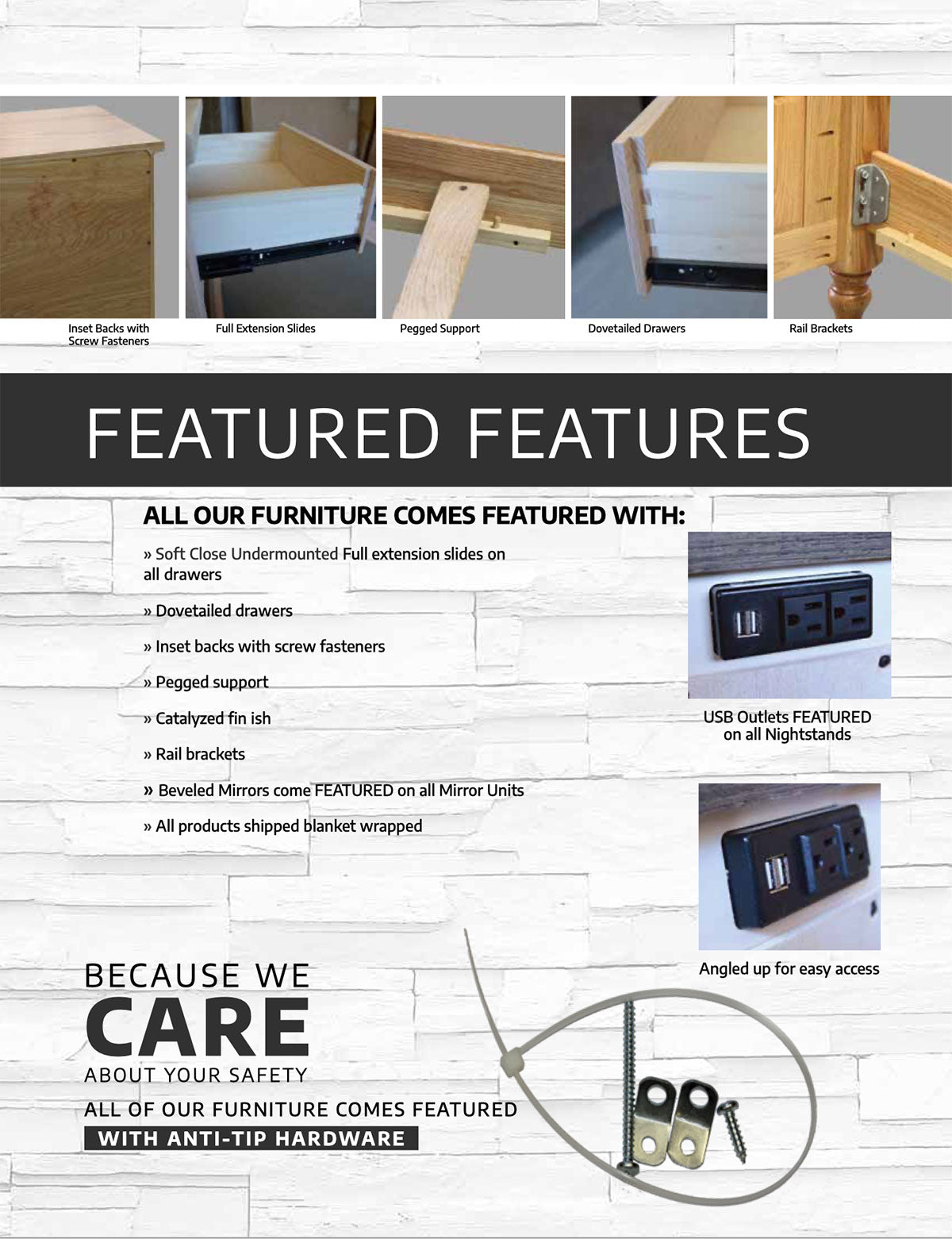 Hickory Grove Bed with Low Profile Footboard