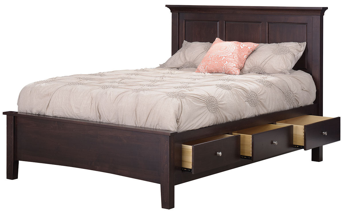 Ellington Bed With  Side Storage (6 Drawers)