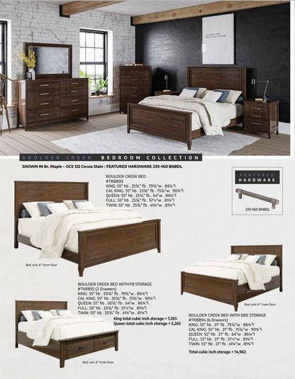 Boulder Creek Bed With Fb Storage