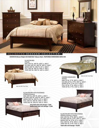 Ellington Bed With  Side Storage (6 Drawers)