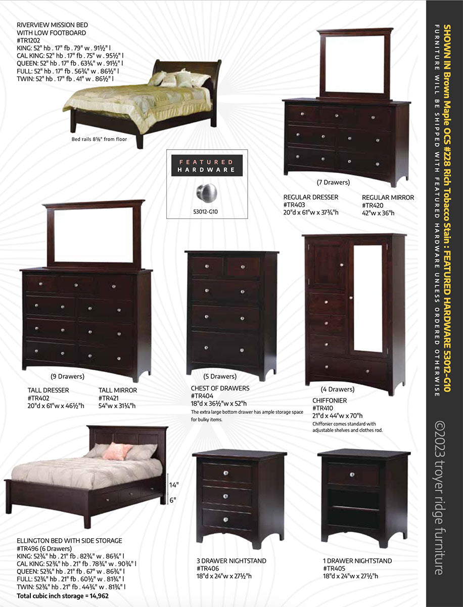 Ellington Bed With  Side Storage (6 Drawers)