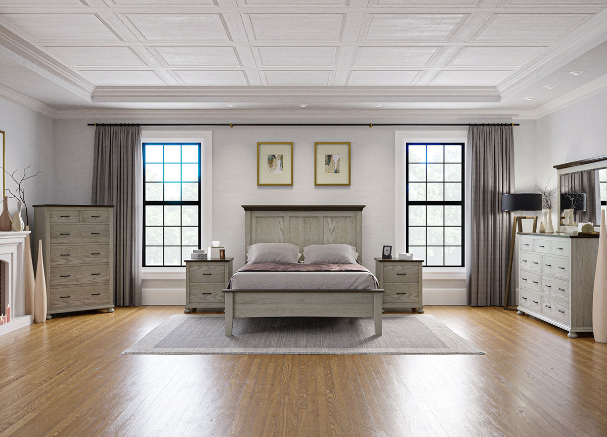 Hickory Grove Bed with Low Profile Footboard