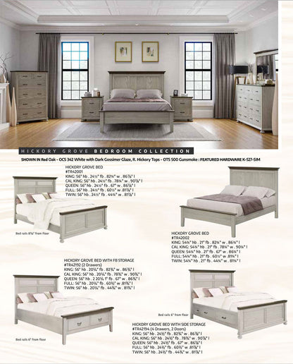 Hickory Grove Bed with Low Profile Footboard