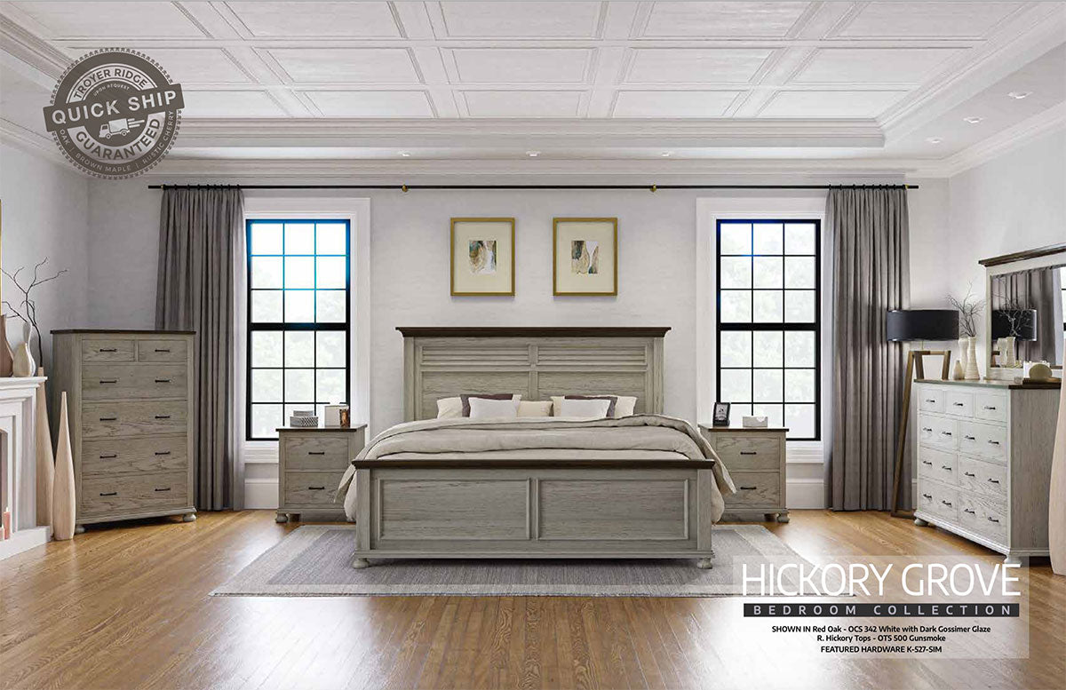 Hickory Grove Bed with Low Profile Footboard