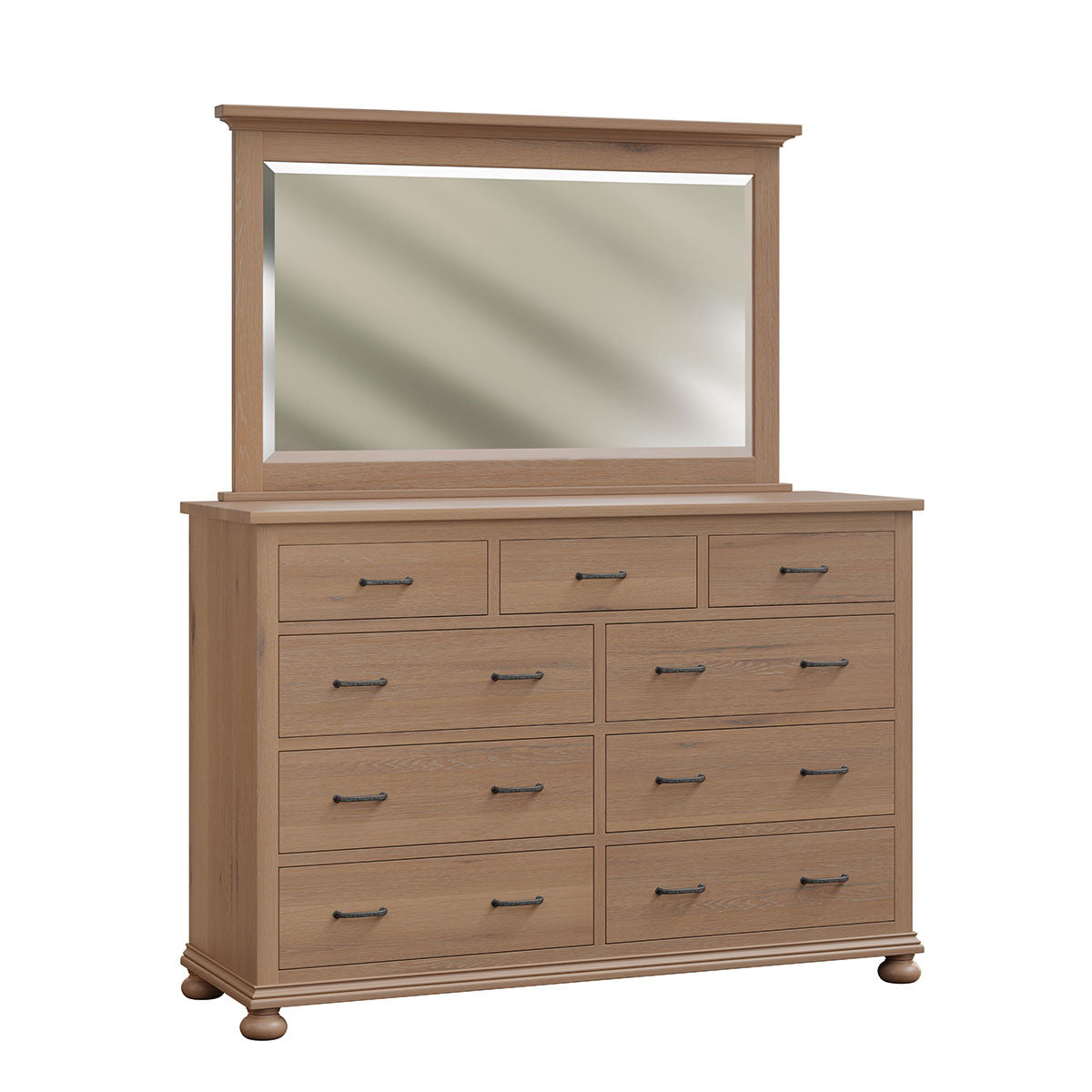 brown tall dresser Hickory Grove 9 Drawer Tall Dresser – 59½"W – Amish Traditions
