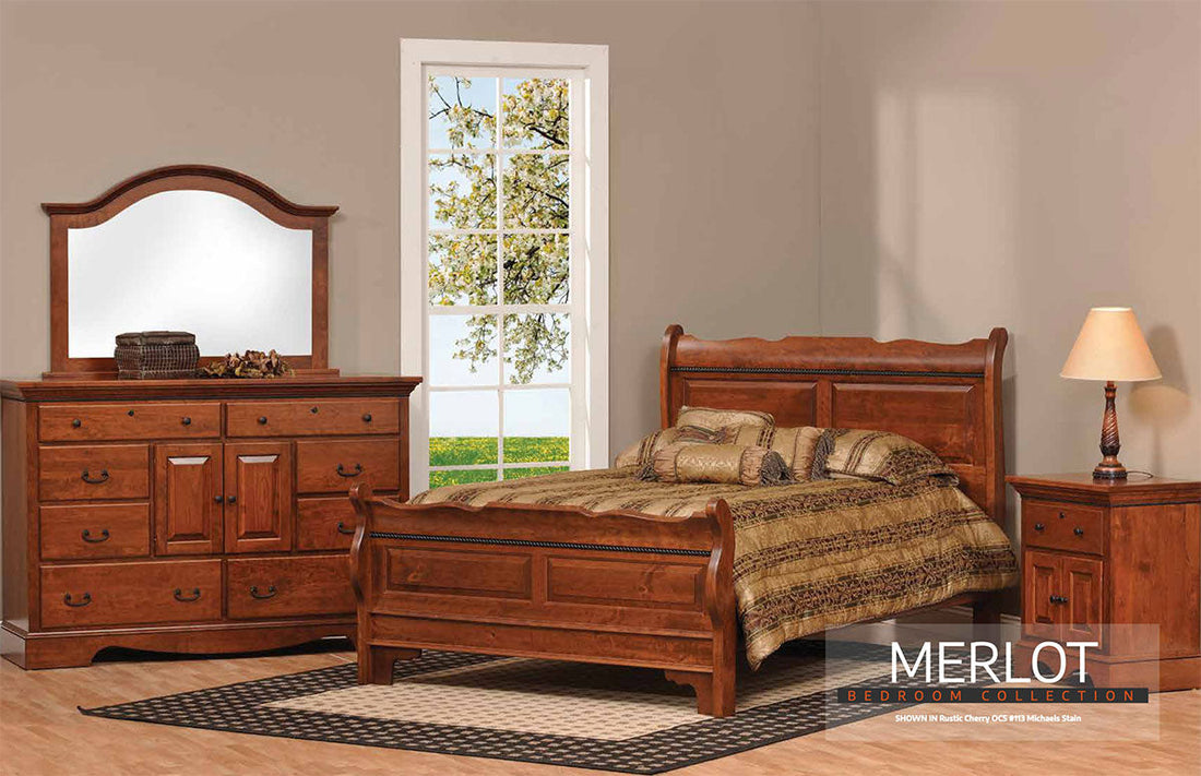 Merlot 1-Dr Nightstand With Doors – 26"W