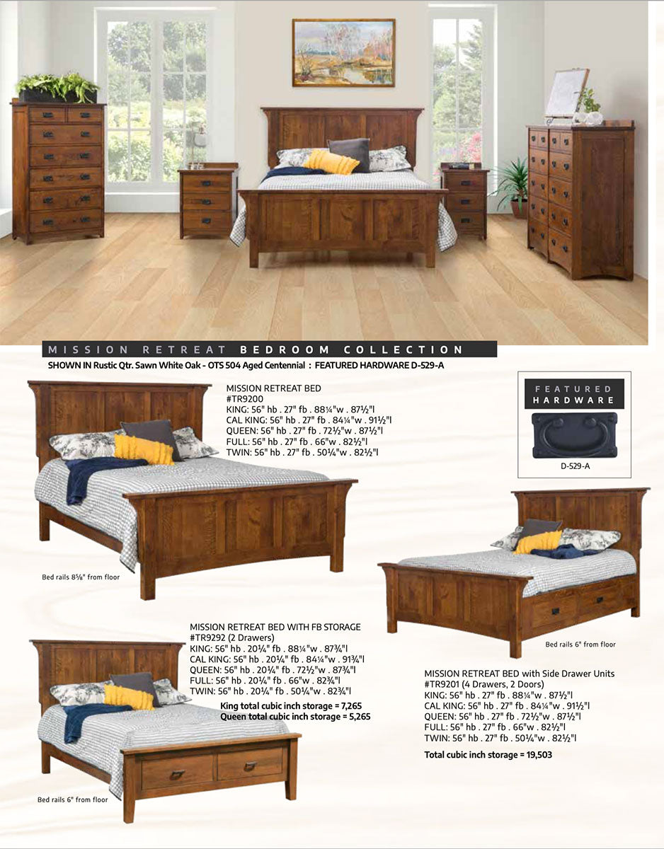Mission Retreat 7 Drawer Chest of Drawers - 34”W